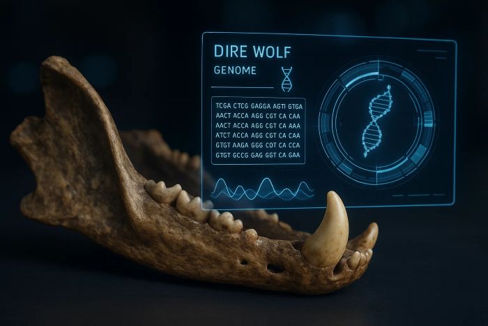 Analyzing Dire Wolf Fossils